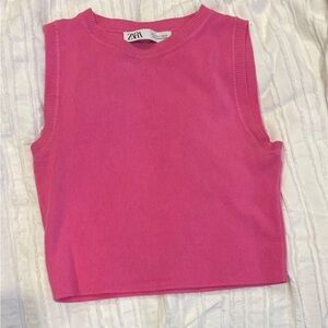 ZARA Pink Cropped Tank